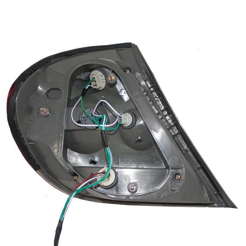 Brock Replacement Passengers Taillight with Chrome Bezel Trim Compatible with 05-06 Camry 8155006210