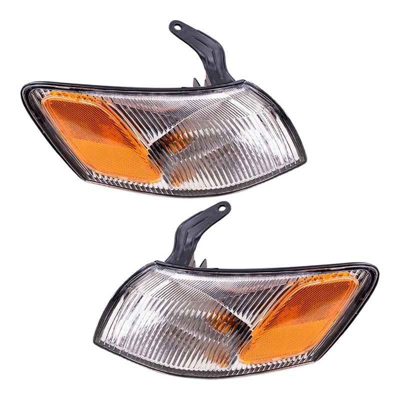 Brock Replacement Set Driver and Passenger Park Signal Corner Marker Lights Compatible with 1997-1999 Camry 81520-AA010 81510-AA010