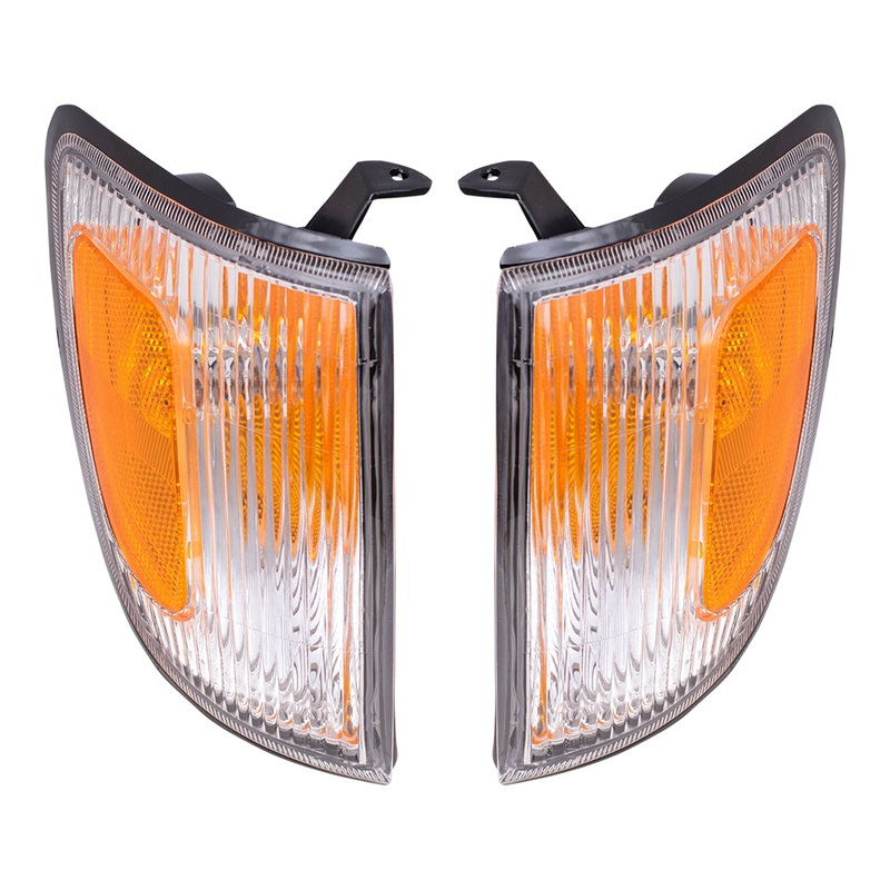 Brock Replacement Set Driver and Passenger Park Signal Side Marker Lights Lamps Compatible with 1997-2000 Tacoma 2-Wheel Drive Pickup Truck 81620-04050 81610-04050