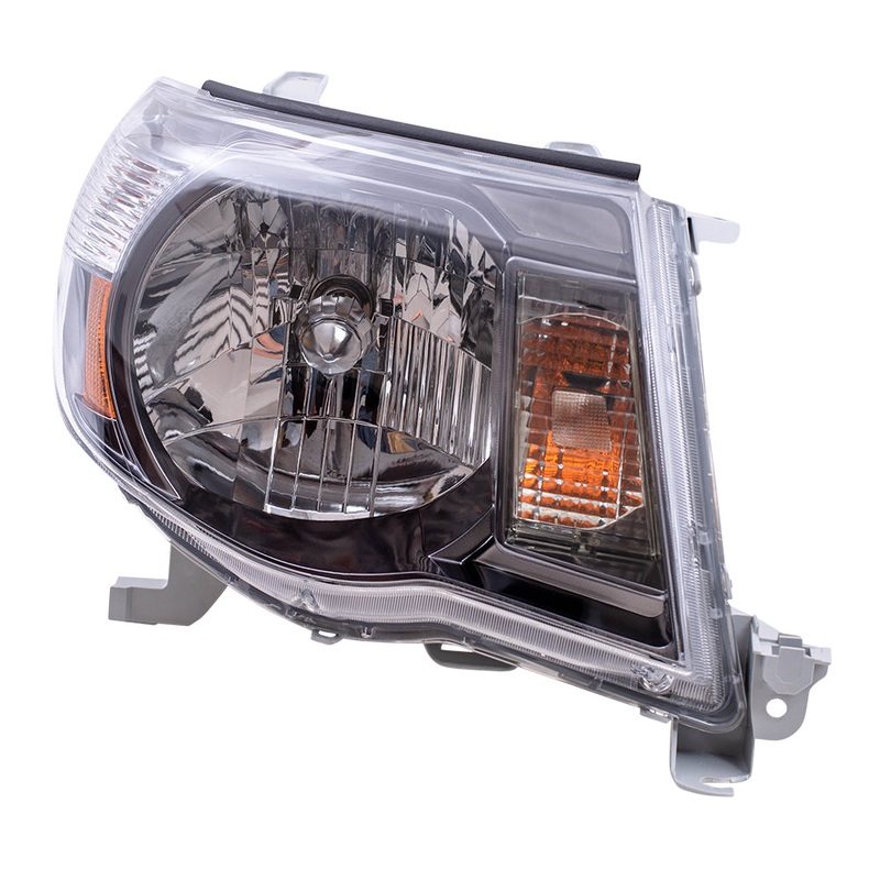 Fits Toyota Tacoma Truck 05-11 Passengers Headlight Black Chrome Bezel Assembly