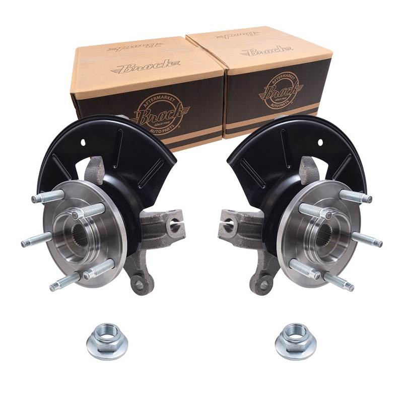 Brock Aftermarket Replacement Front Driver Left Passenger Right Loaded Steering Knuckle Assembly Set Compatible with 2001-2004 Ford Escape