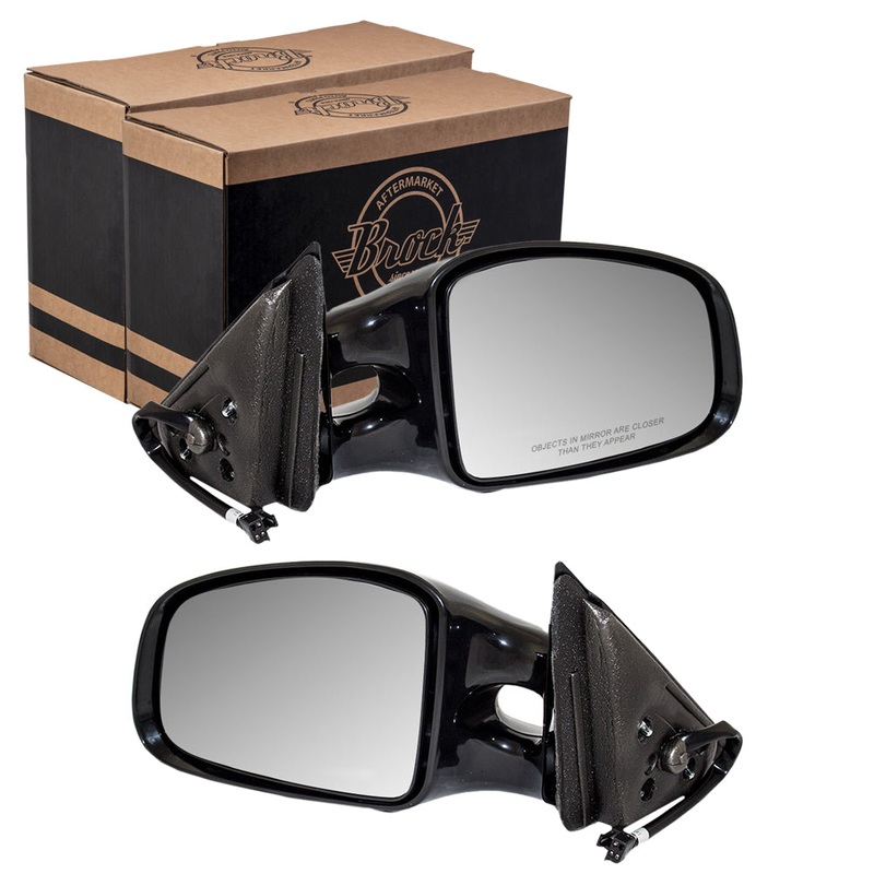 Brock Replacement Driver and Passenger Set Power Side Door Mirrors Compatible with 1997-2003 Grand Prix 10312053 10312052