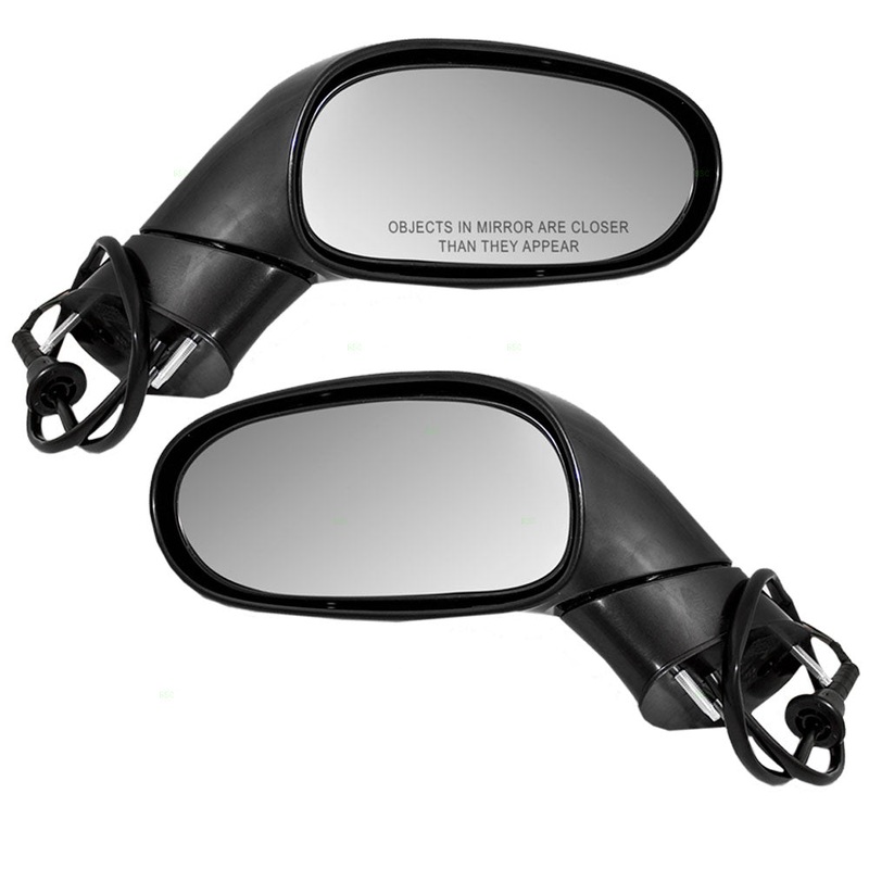 Brock Replacement Driver and Passenger Set Power Side Door Mirrors Heated Compatible with 2005-2009 Corvette 15795837 15795837