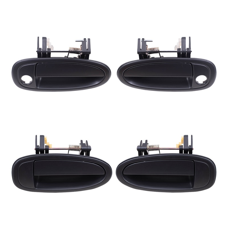 Brock Replacement Driver and Passenger Side Outside Door Handles Paint to Match Black 4 Piece Set Compatible with 1995-1999 Avalon