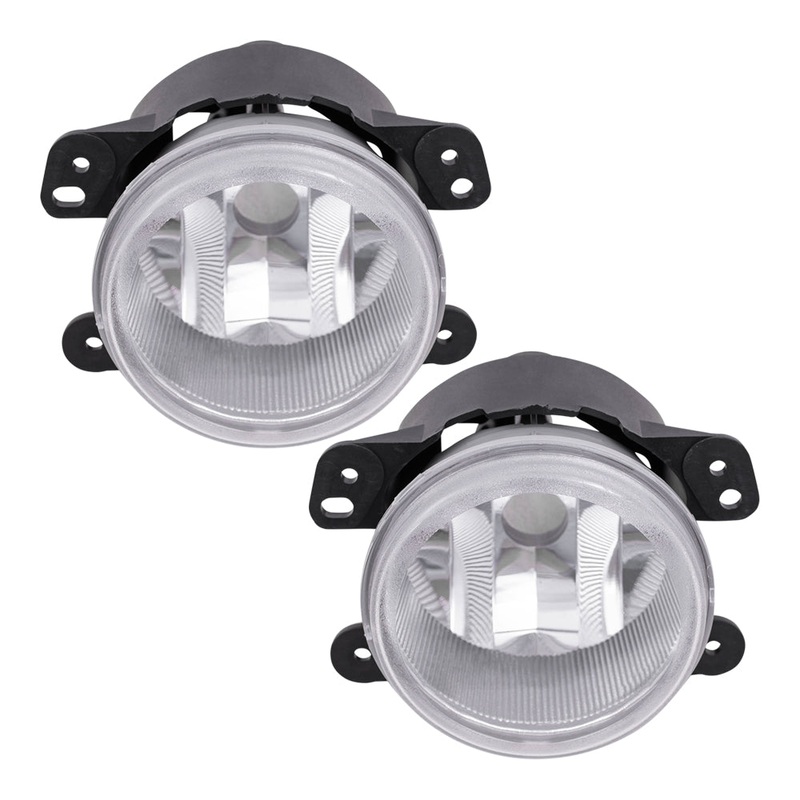 Brock Replacement Fog Light Unit Set Compatible with Wrangler Wrangler JK Gladiator Cherokee Grand Cherokee Journey Charger 5182026AA