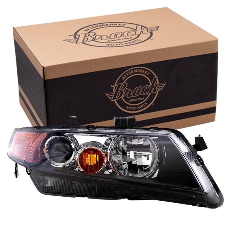 Fits Acura TSX 04 05 Passengers HID Headlight Assembly – Lens w/ Black Housing
