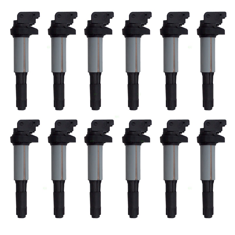 Brock Replacement 12 Piece Set of a Dozen Ignition Spark Plug Coils Compatible with 2004 2005 2006 2007 2008 2009 2010 Phantom 6.7L 12 cyl 12 13 7 551 260