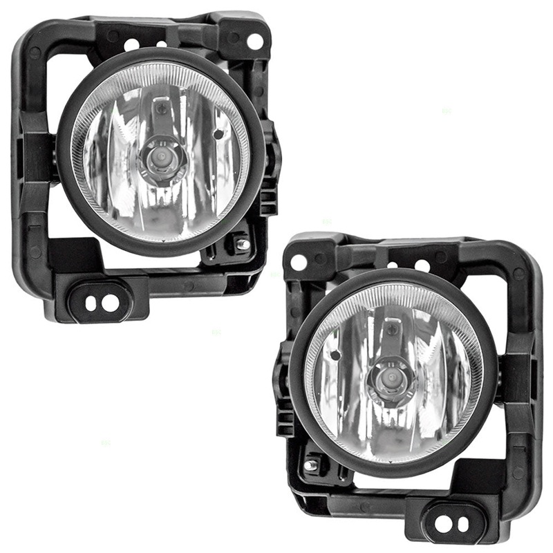 Brock Replacement Driver and Passenger Fog Lights Lamps Compatible with 2009-2010 TSX 04395-TL0-306 04390-TL0-306