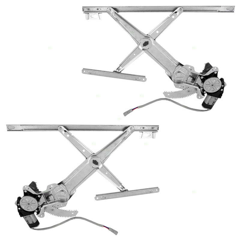 Brock Replacement Driver and Passenger Front Power Window Lift Regulators & Motors Assemblies Compatible with 92-95 Civic 72251SR4J01 72211SR4J01
