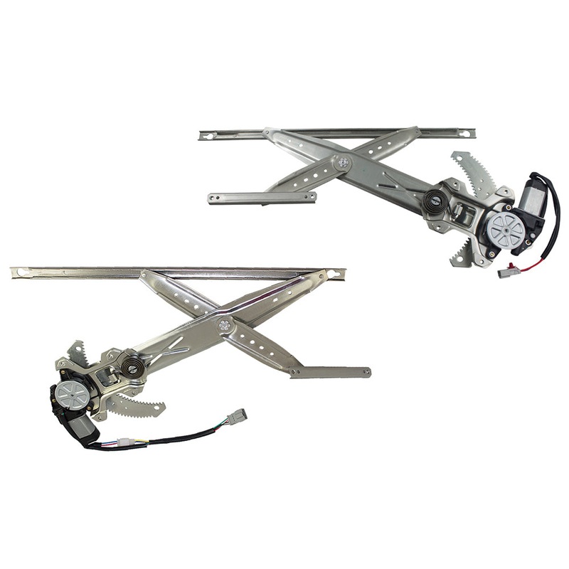 Brock Replacement Driver and Passenger Front Power Window Lift Regulators & Motors Assemblies Compatible with 96-00 Civic Coupe 04725S00A01 04720S00A01