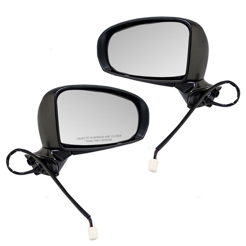 Brock Replacement Driver and Passenger Power Side View Mirror Heated Compatible with 2010-2015 Prius 2012-2015 Prius Plug-In 87940-47180 87910-47180