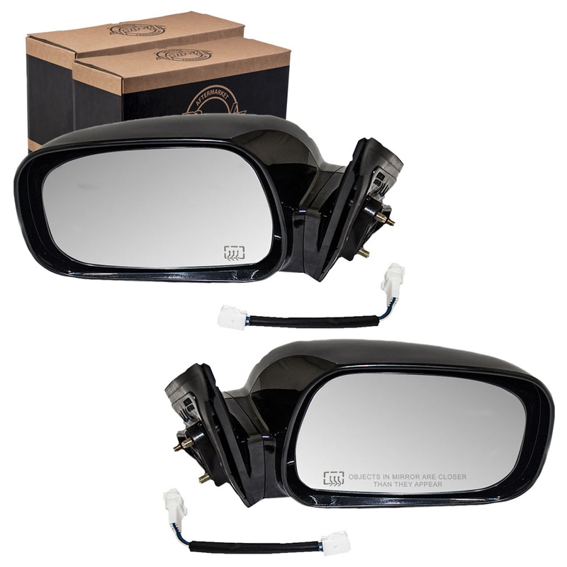 Brock Replacement Driver and Passenger Power Side View Mirrors Heated Compatible with 2002-2006 Camry Japan USA 87940AA100C0 87910AA100C0