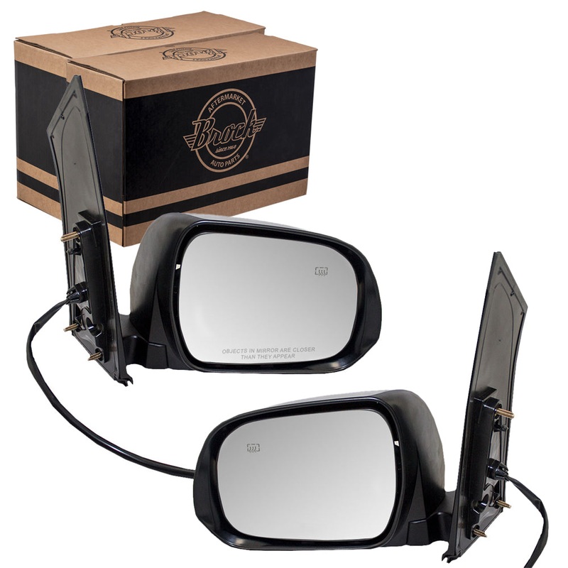 Brock Replacement Driver and Passenger Power Side View Mirrors Heated Compatible with 2011-2014 Sienna Van 87940-08092-C0 87910-08092-C0