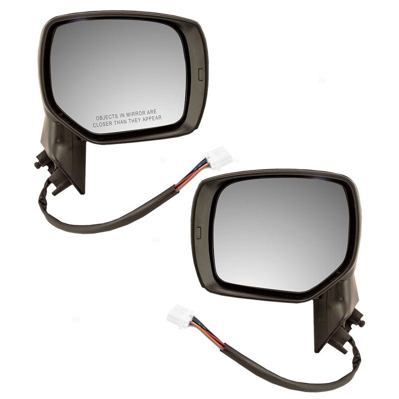 Brock Replacement Driver and Passenger Power Side View Mirrors Heated Compatible with 2014-2017 Forester 91036SG321 91036SG331
