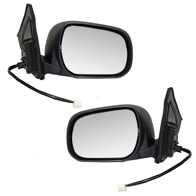 Brock Replacement Driver and Passenger Power Side View Mirrors Heated Signal Compatible with 2009-2012 RAV4 North America 87909-0R020 87908-0R020