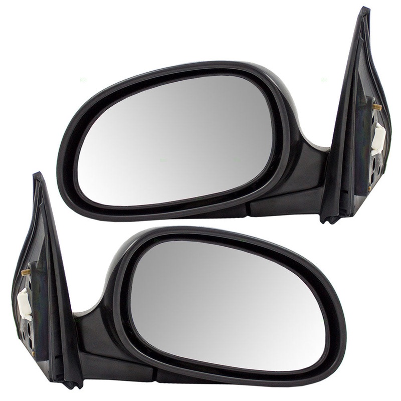 Brock Replacement Driver and Passenger Power Side View Mirrors Ready-to-Paint Compatible with 92-95 Civic Coupe Hatchback 76250SR0A26ZB 76200SR0A26ZB