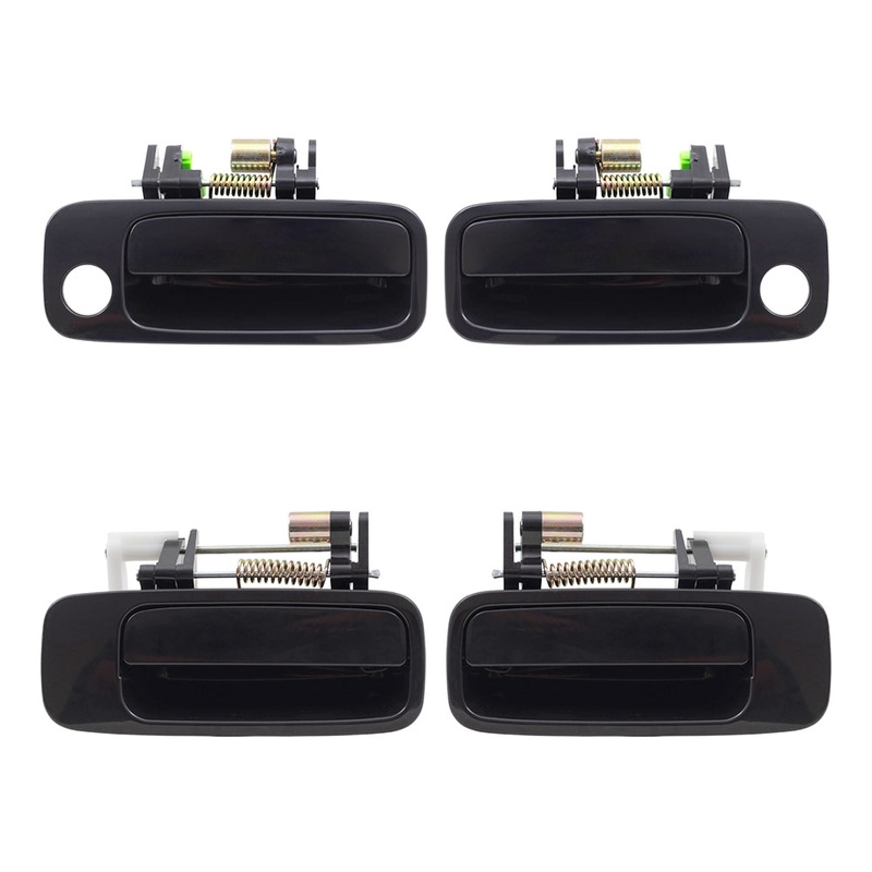 Brock Replacement Driver and Passenger Side Outside Door Handles Paint to Match Black 4 Piece Set Compatible with 1997-2001 Toyota Camry