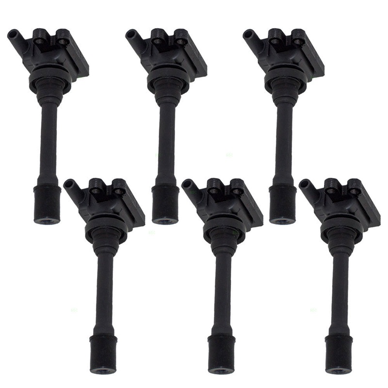 Brock Replacement for 6 Piece Set of Ignition Spark Plug Coils Compatible with 00-05 Eclipse MD362907