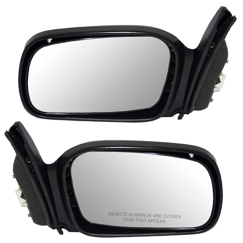 Brock Replacement Pair Set Power Side View Mirrors Heated Compatible with Civic Coupe 76250-SVA-C21ZD 76200-SVA-C21ZD