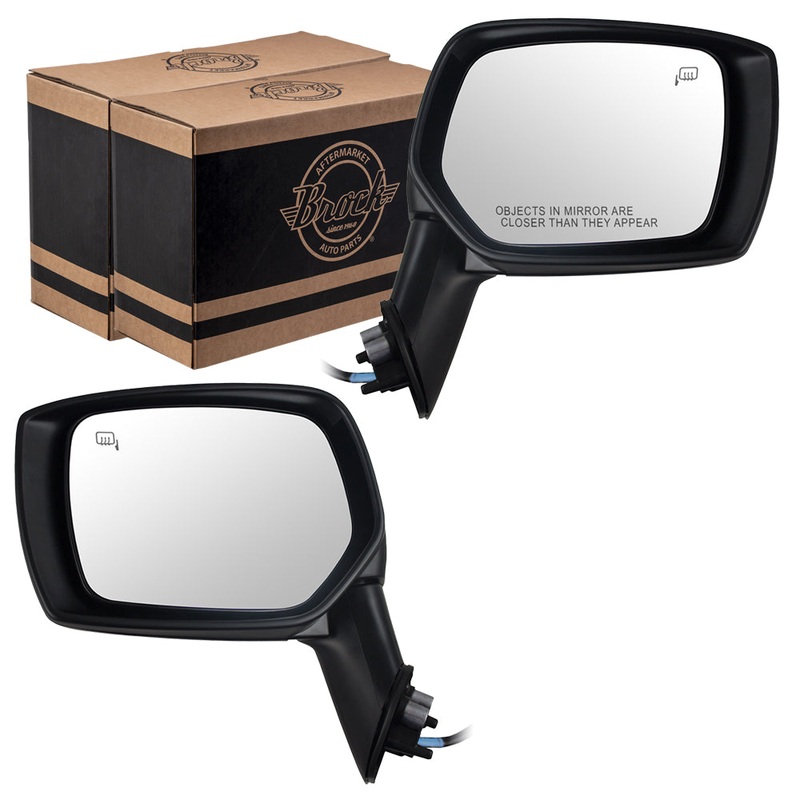Brock Replacement Pair Set Power Side View Mirrors Heated Compatible with Impreza XV Crosstrek & Hybrid WRX 91036VA071 91054VA201