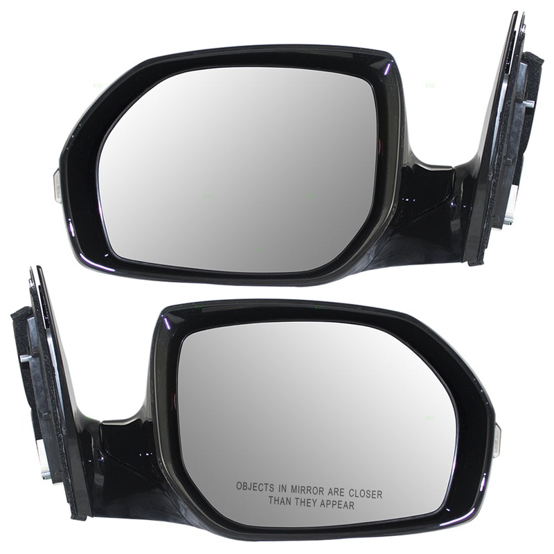 Brock Replacement Pair Set Power Side View Mirrors Heated w/ Signal Compatible with Santa Fe 87610-B8034 87620-B8018