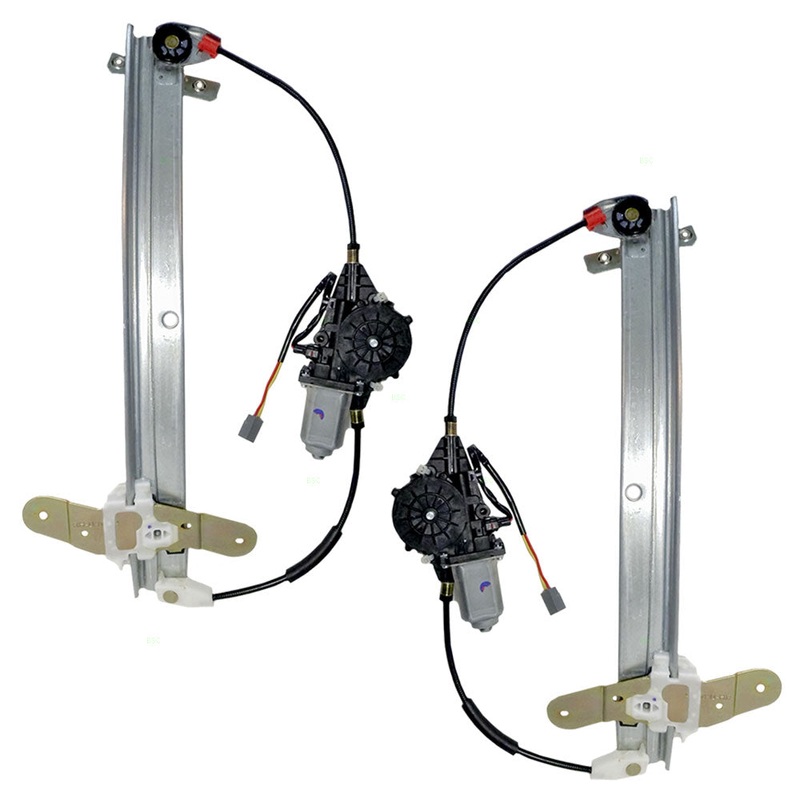 Brock Replacement Driver and Passenger Front Power Window Lift Regulators & Motor Assemblies Compatible with 1992-2011 Crown Victoria Grand Marquis