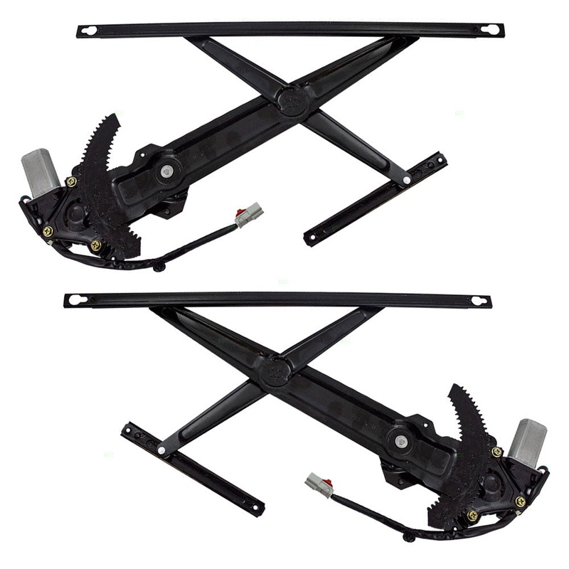 Brock Replacement Driver and Passenger Front Power Window Lift Regulators with Motors Assemblies Compatible with 93-95 Civic Coupe 72251-SR3-J01