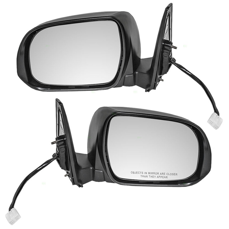 Brock Replacement Driver and Passenger Power Side View Mirrors Heated Signal Puddle Lamp Compatible with 2010-2013 4Runner SUV 87940-35A31 87910-35A61