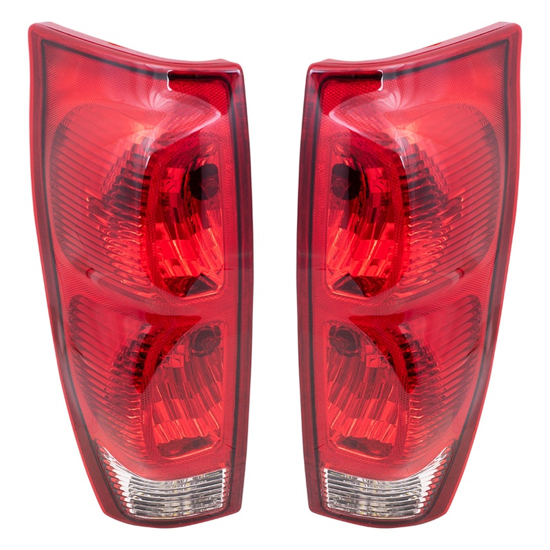 Brock Replacement Driver and Passenger Set Tail Lights Compatible with 2002-2006 Avalanche Pickup Truck 15771437 15092493