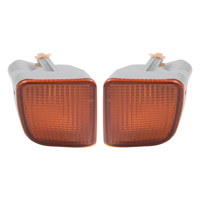Brock Replacement Driver and Passenger Signal Front Marker Lights Lamps Compatible with 1998-2000 Pickup Truck 8152004010 8151004010