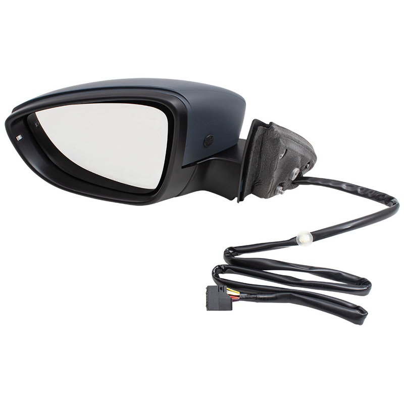 Brock Replacement Drivers Power Folding Side View Mirror Heated Signal Memory without BLIS Compatible with 2016 2017 2018 2019 Passat 561857507BF9B9