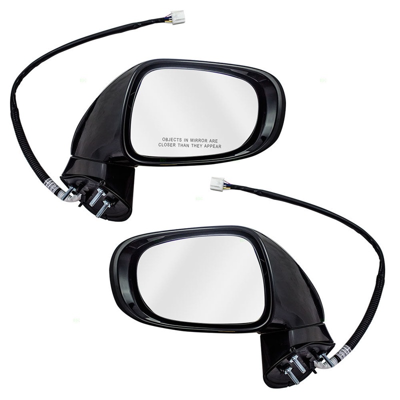 Brock Replacement Pair Set Power Side View Mirrors Heated Signal Memory Puddle Lamp Compatible with 10-12 ES350 87940-33841-C0 87910-33881-C0