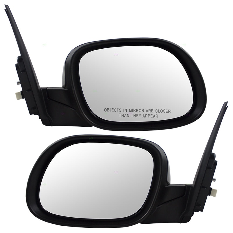 Brock Replacement Pair Set Power Side View Mirrors w/ Covers Compatible with Soul 87610 B2500 87620 B2500