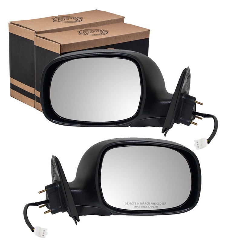 Driver and Passenger Power Side View Mirrors with Chrome Covers Replacement for Toyota Pickup Truck 879400C040 879100C040