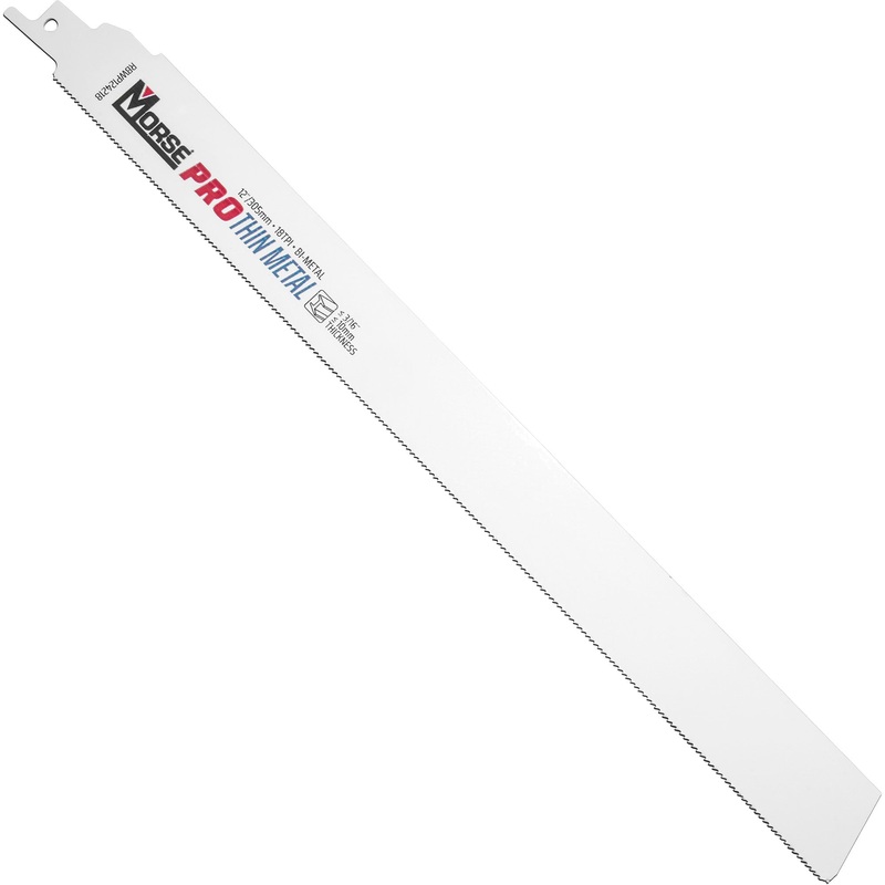 Morse Bi-Metal Pro Thin Metal Reciprocating Saw Blade 12″ X 1″ .042″ 18 TPI 25 Pack