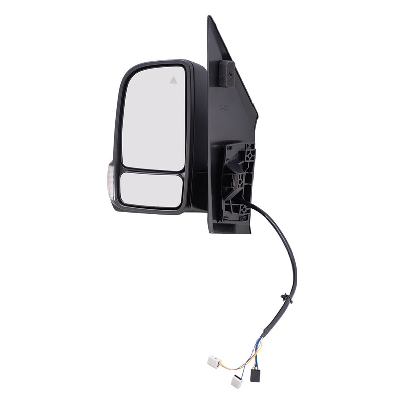 Brock Replacement Driver Side Power Mirror Textured Black with Heat, Signal, Blind Spot Detection & Manual Fold without Camera Compatible with 2019-2020 Sprinter Cargo 1500/2500/3500 (907)