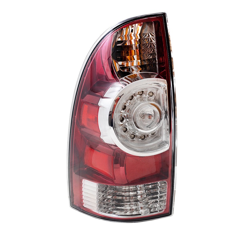 Brock Replacement Drivers Tail Light with LED Center Lens Compatible with 2005-2015 Tacoma Pickup Truck 8156004160