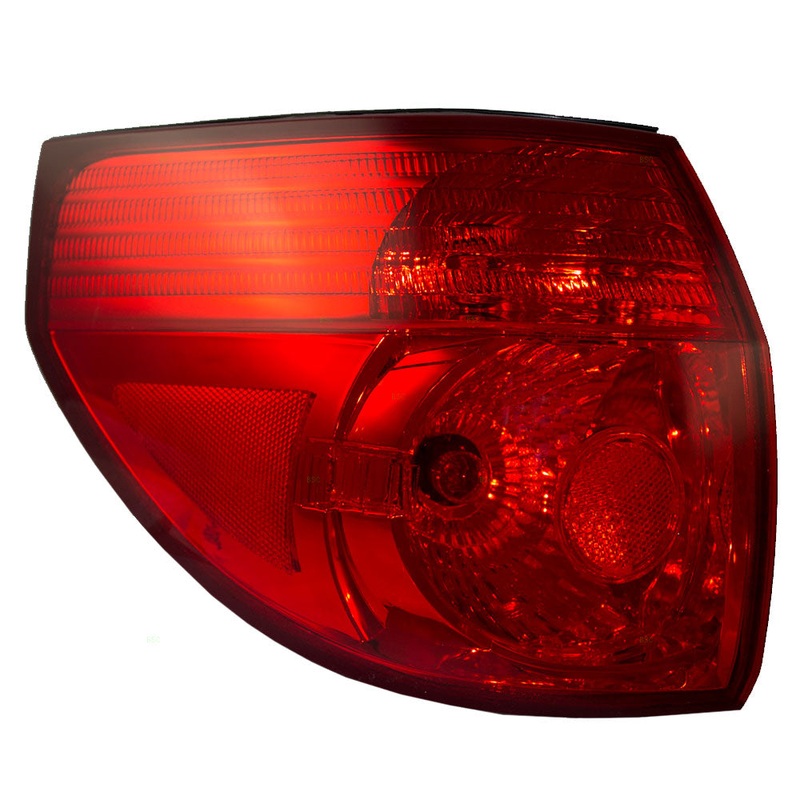Brock Replacement Drivers Taillight Quarter Panel Mounted Tail Lamp Compatible with 06-10 Van 81560AE020