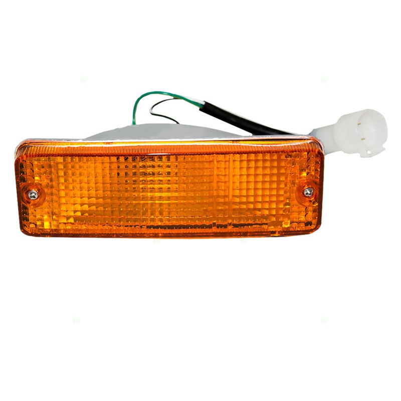 Brock Replacement Passengers Park Signal Front Marker Light Lamp Bumper Mounted Lens Compatible with 1984-1988 Pickup Truck SUV 8151089130