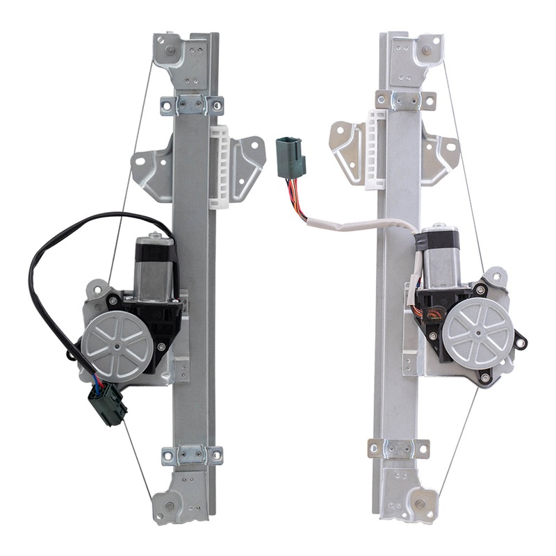 Brock Replacement Power Window Regulators with Motor Front Driver Side with 6 Pin Connector and Front Passenger Side with 2 Pin Connector Comaptible with 2013-2018 Altima Sedan