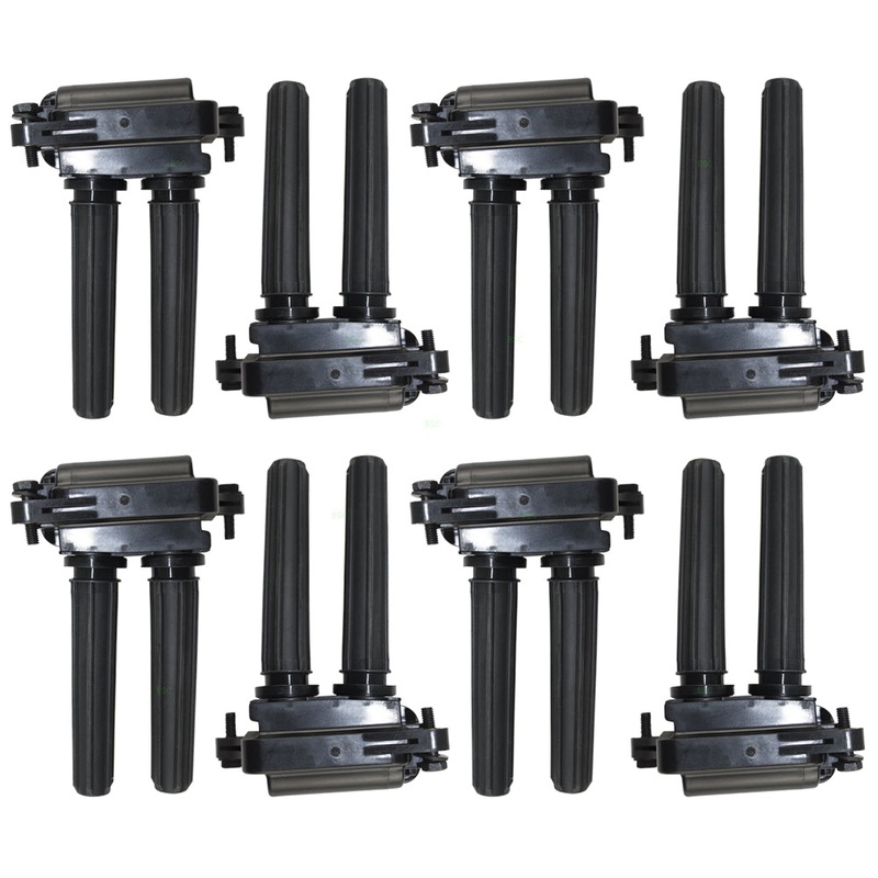 Brock Replacement 8 Pc Set Ignition Spark Plug Coils Compatible with Pickup Truck SUV 8 cylinder 68238603AA