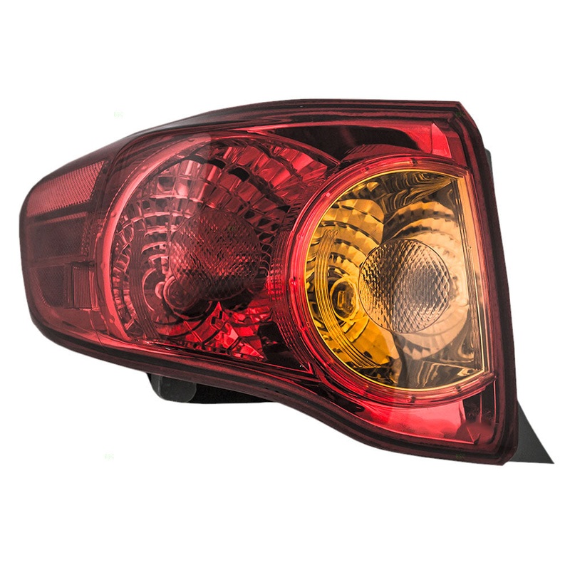 Brock Replacement Drivers Taillight Quarter Panel Mounted Tail Lamp Compatible with 09-10 Corolla 8156002460
