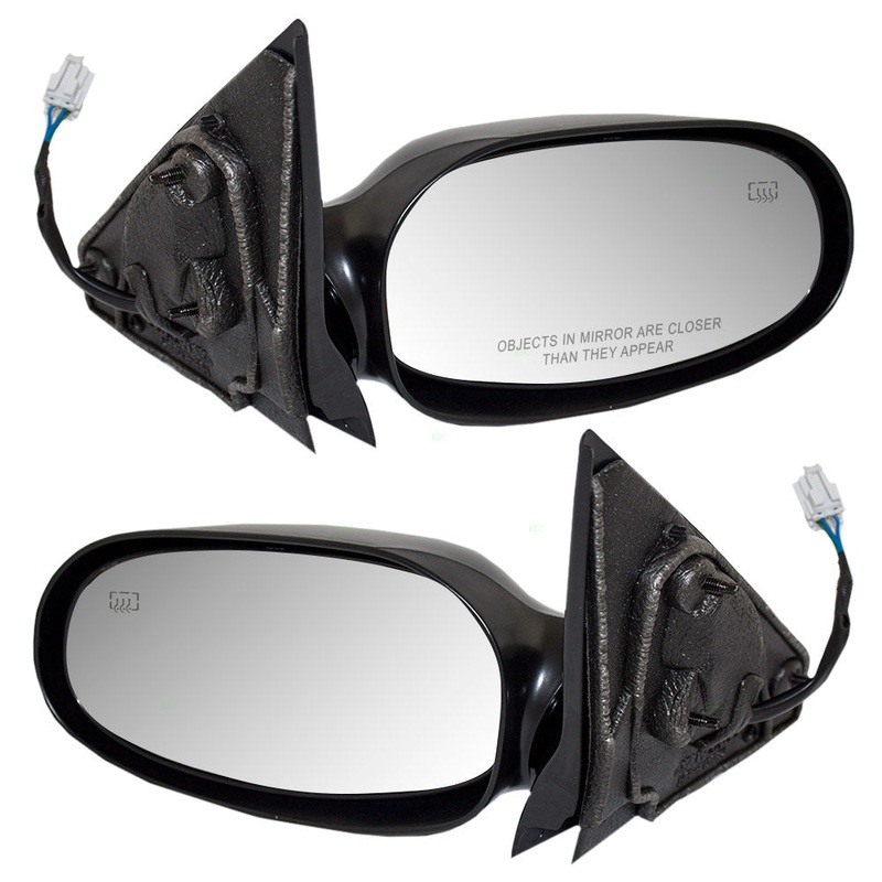 Brock Replacement Driver and Passenger Set Power Side Door Mirrors Heated Compatible with 2000-2005 L Series 22707324 22707325