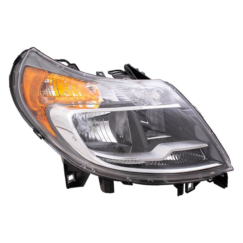 Brock Replacement Passenger Halogen Headlight with Daytime Running Lights Compatible with 2014-2022 Promaster