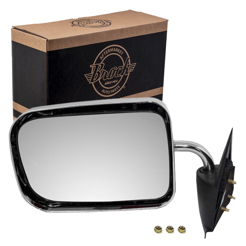 Manual Mirror for 94-97 Dodge Ram Pickup Truck Drivers Side 6×9 Chrome 55022241