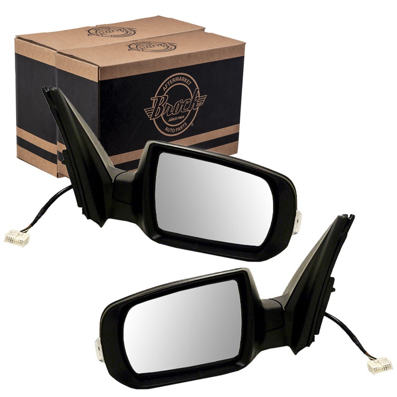 Brock Replacement Driver and Passenger Power Side View Mirrors Heated Signal Compatible with 2011-2015 Sorento 876101U060 876201U060