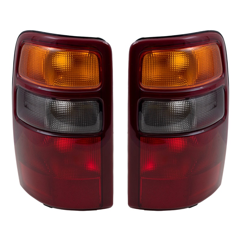 Brock Replacement Driver and Passenger Set Tail Lights Compatible with 2000-2003 Tahoe Yukon & Yukon XL Suburban 15198449 15224278