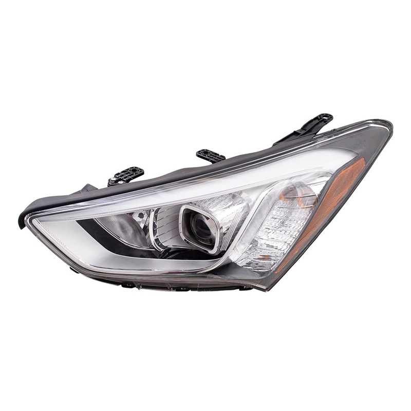 Brock Replacement Driver Halogen Headlight Compatible with 2013-2016 Santa Fe Sport