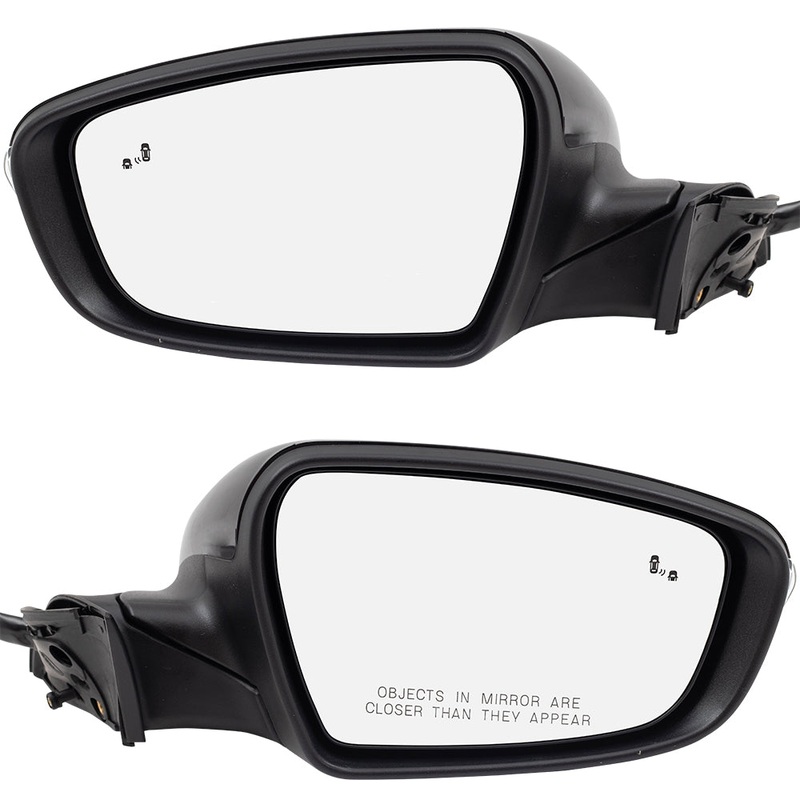 Brock Replacement Pair Side View Power Mirrors Compatible with 2017-2018 Forte Forte5 Power Folding Set Heated Signal Puddle Lamp Blind Spot Detection 87610B0040 87610B0040