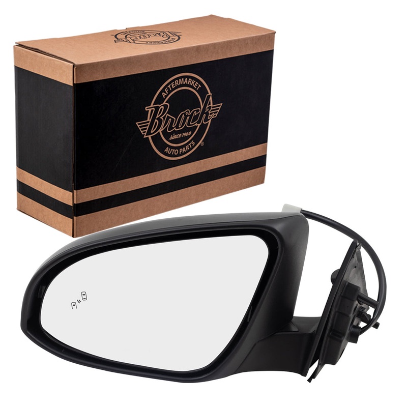 Brock Replacement Power Mirror Drivers Side Heated Blind Spot Detection Compatible with 2013-2014 Camry 8790906434 87909-06434